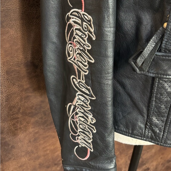 Harley Davidson, black leather jacket - Picture 3 of 7